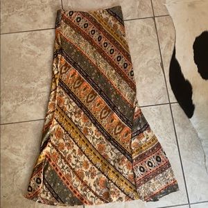 Free people silk maxi skirt